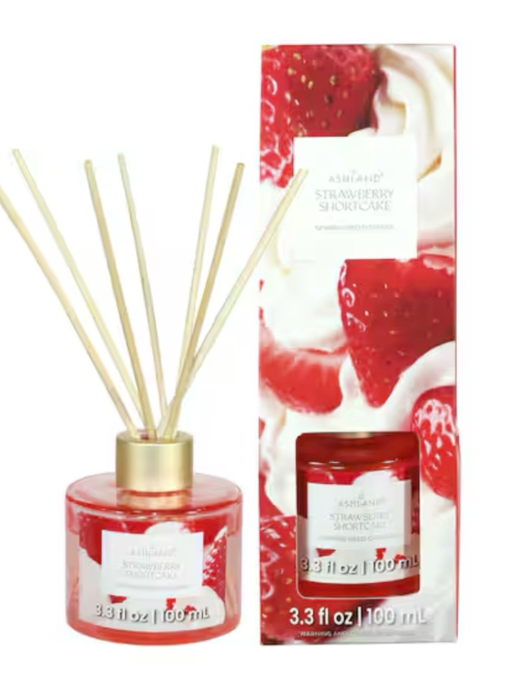 Ashland Strawberry Shortcake Reed Diffuser - Red